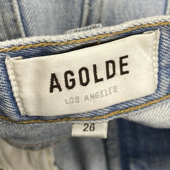 AGOLDE Women’s Hilla Mid-Rise Back-Slit Maxi Skirt – Mid Indigo Blue – Size 26 - Picture 5 of 11